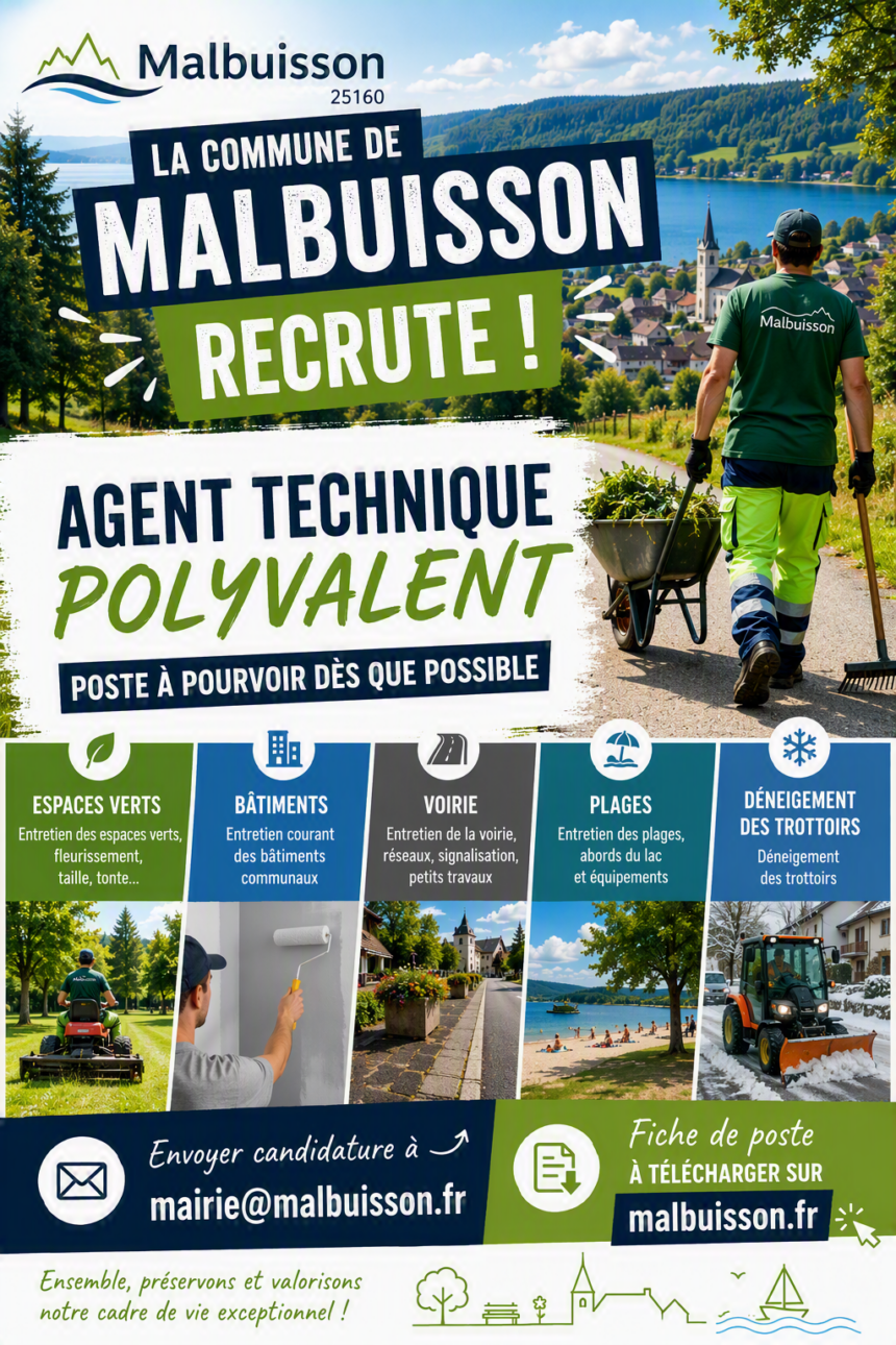 Designer(2) OFFRE D’EMPLOI -Recrutement d’un agent technique à temps complet-